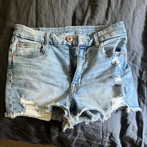 American Eagle Outfitters Super Stretch Jean Shorts Distressed